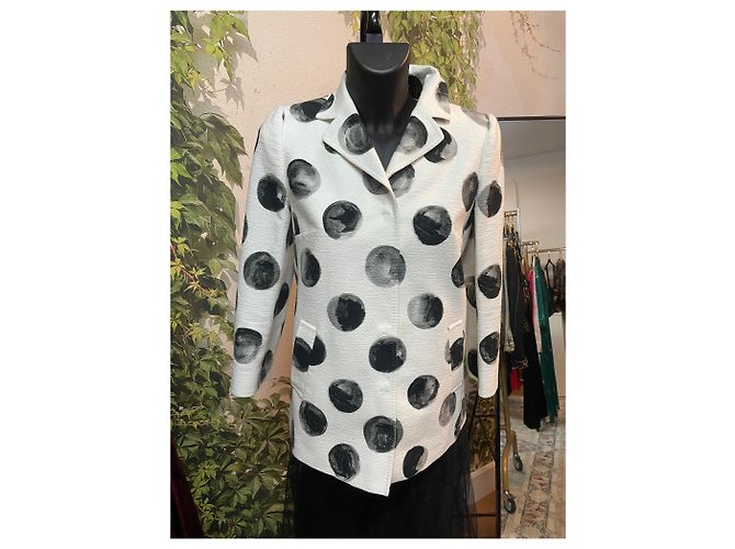 Giacca in cotone a pois Dolce & Gabbana – Bianco e Nero - vista 2