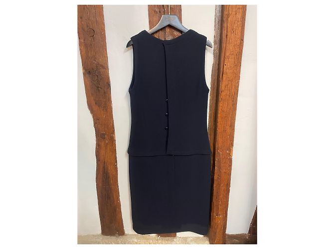 Timeless Abito senza maniche blu navy Chanel Boutique – Parigi, Vintage - vista 3