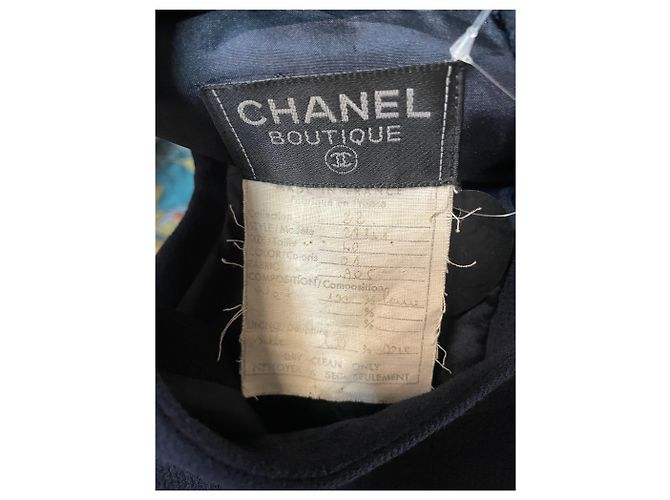 Timeless Abito senza maniche blu navy Chanel Boutique – Parigi, Vintage - vista 5