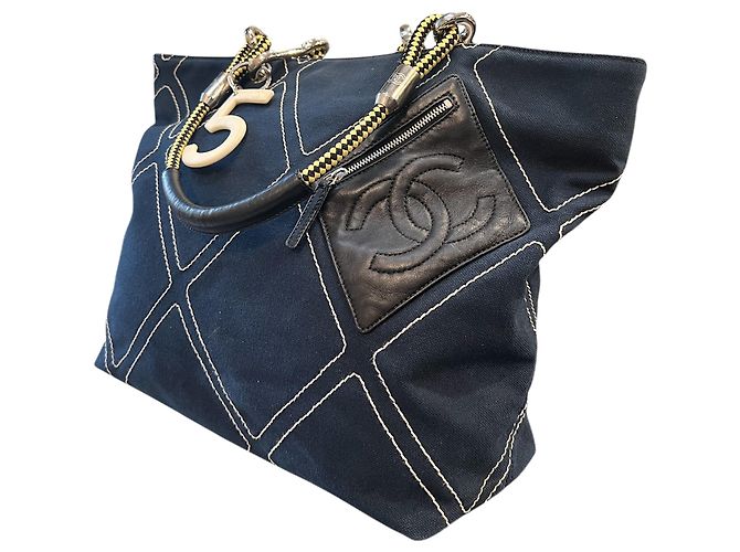 Borsa Chanel 2004 in blu notte - vista 2
