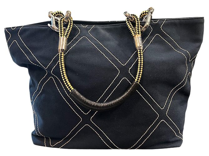 Borsa Chanel 2004 in blu notte - vista 4