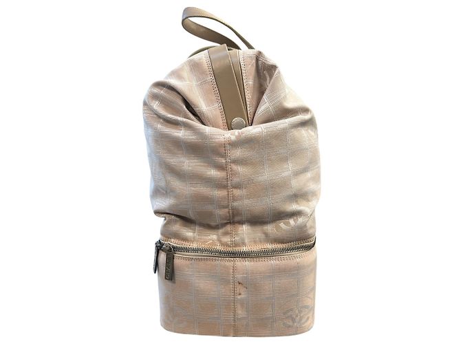 Borsa Tote Chanel 1999 in tessuto monogramma CC beige - vista 4