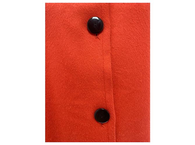 Abrigo de lana naranja Yves Saint Laurent - vista 4