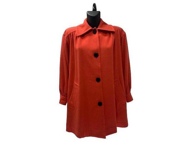 Abrigo de lana naranja Yves Saint Laurent - vista 5