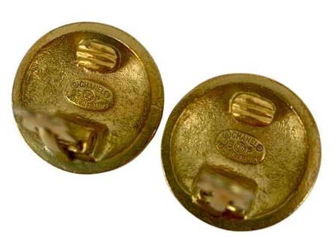 Orecchini a clip in oro CC Chanel 1995 - vista 2