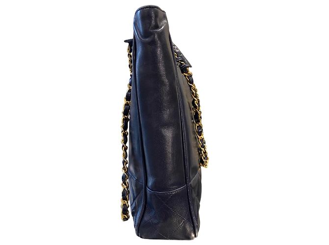 Timeless Borsa in Pelle di Agnello Blu Navy Chanel 2003 - vista 2