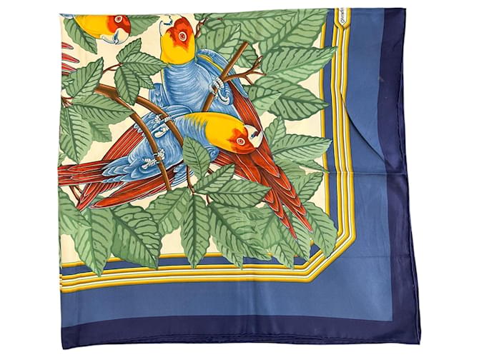Bufanda de seda Hermès LES PERROQUETS - vista 5