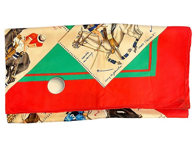 Foulard in seta Hermès LE MONDE DU POLO - vista 3