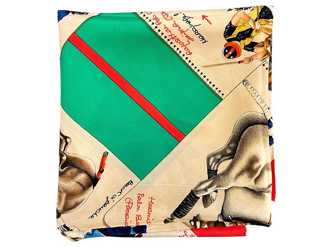 Foulard in seta Hermès LE MONDE DU POLO - vista 4