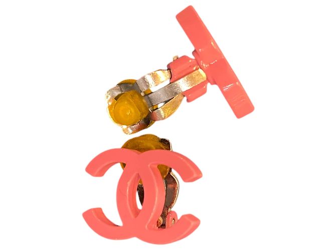Chanel Double C Rosa Ohrringe - Ansicht 2