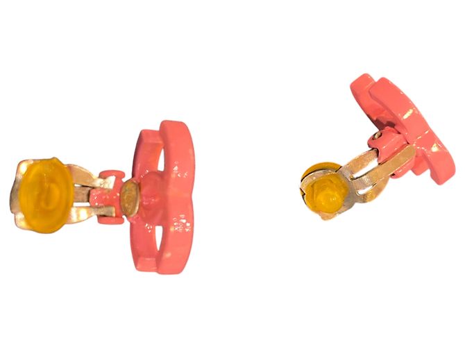 Chanel Double C Rosa Ohrringe - Ansicht 3
