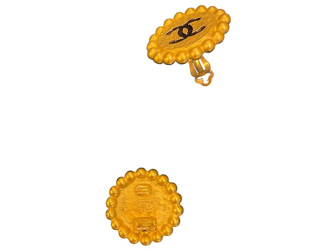 Orecchini Chanel Doppio C Dorati 1994 - vista 2