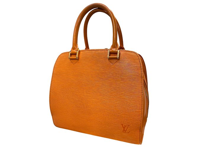 Borsa a mano in pelle Epi marrone Louis Vuitton - vista 4