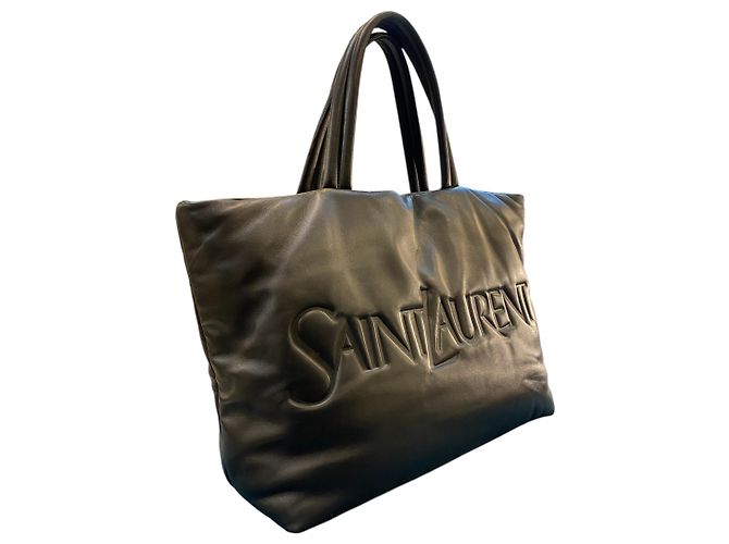 Grande borsa Saint Laurent in pelle nera - vista 2