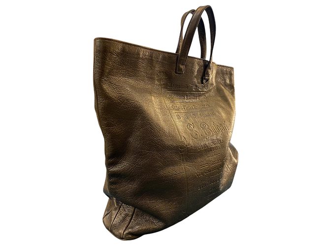 Grande borsa in pelle marrone Bulgari - vista 2