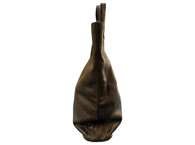 Grande borsa in pelle marrone Bulgari - vista 3