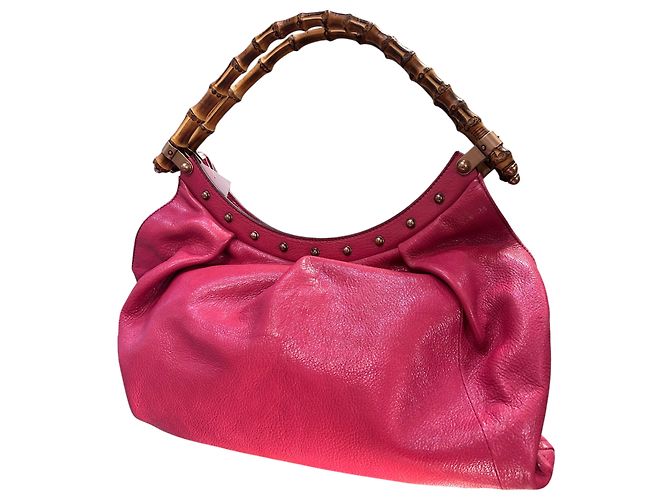 Bamboo Gucci Lederhandtasche in Pink Bambusbraun - Ansicht 2