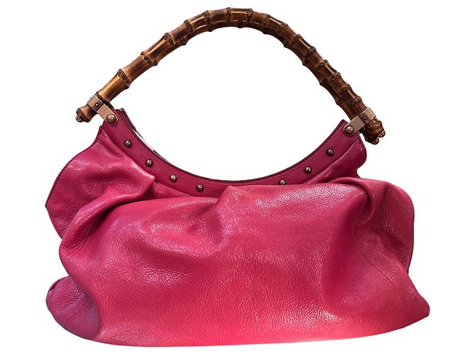 Bamboo Gucci Lederhandtasche in Pink Bambusbraun - Ansicht 4