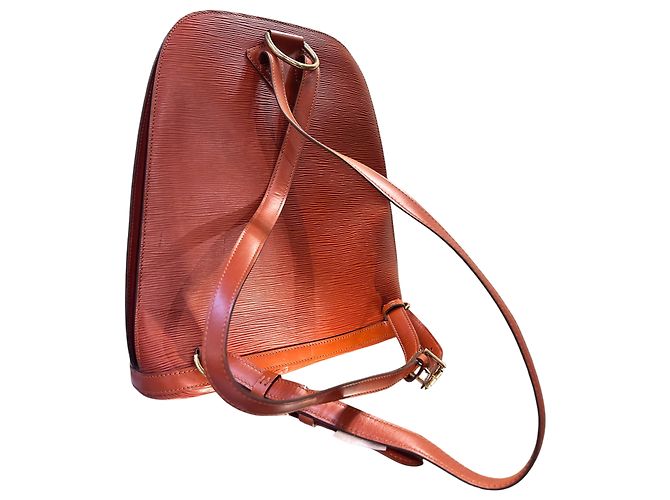 Zaino Louis Vuitton Monogram Canvas 1996, pelle Epi marrone - vista 3