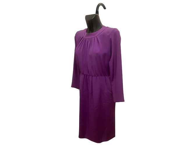 Abito viola Haute Couture Yves Saint Laurent 1999 - vista 3