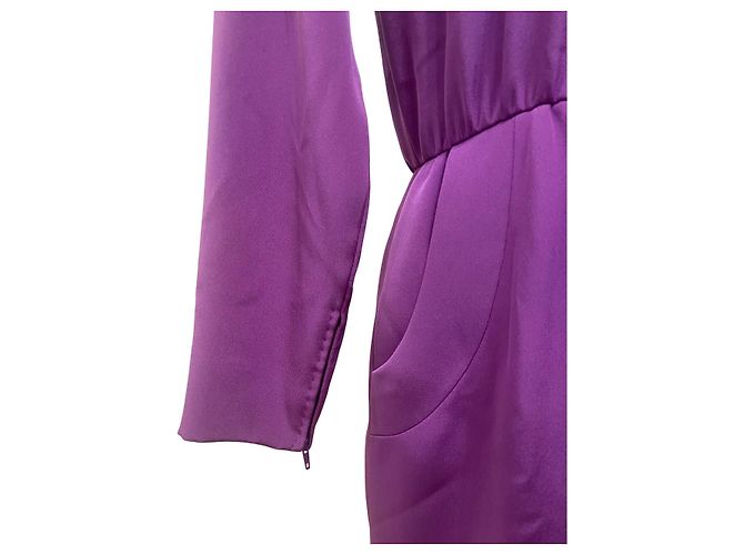 Abito viola Haute Couture Yves Saint Laurent 1999 - vista 4