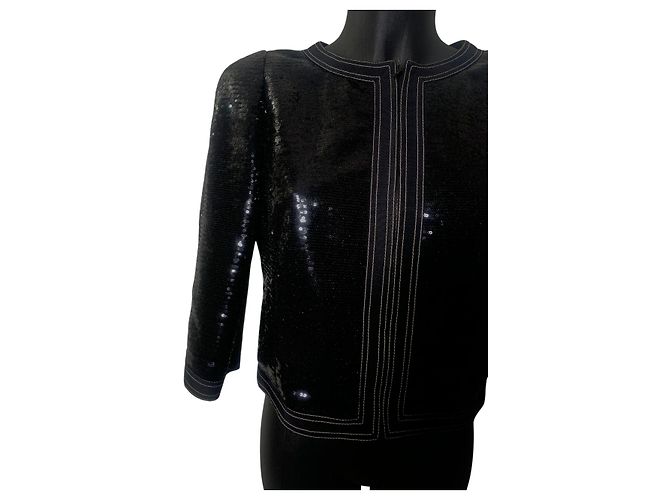 Timeless Chanel 2013 Paris Versailles Black Sequins Jacket - view 4