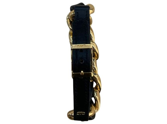 Bracciale in Catena e Pelle CHANEL in Nero - vista 2