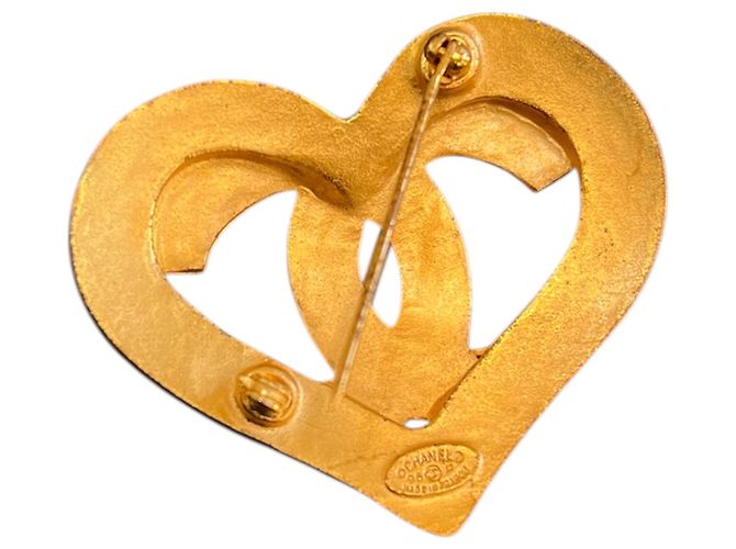 Timeless Spilla a forma di cuore Chanel in oro - vista 4