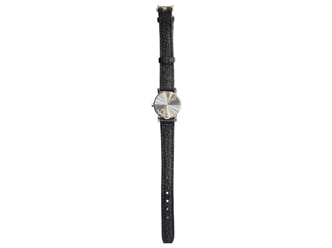 Montre Bulgari en cuir noir - vue 3