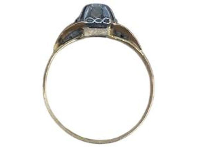 Autre Marque Anello Piccolo in Oro Giallo 18K e Platino - vista 2