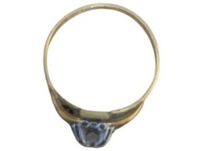 Autre Marque Anello Piccolo in Oro Giallo 18K e Platino - vista 3