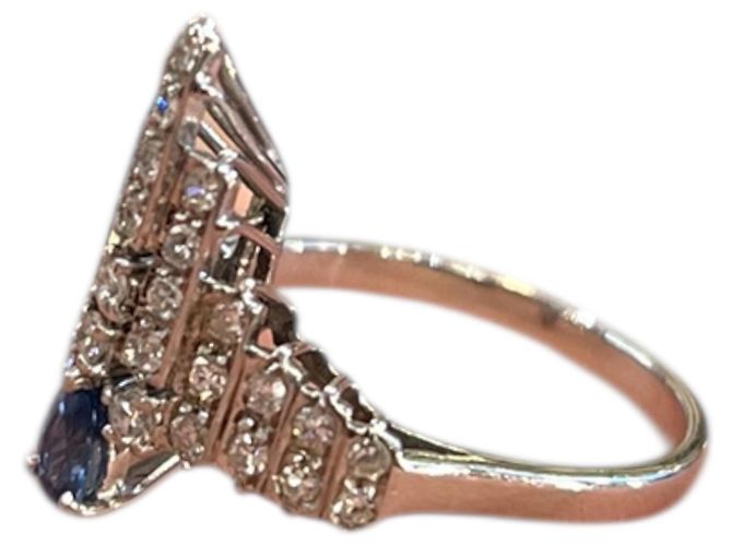 Autre Marque Tiara-Ring aus 18K Weißgold - Ansicht 3