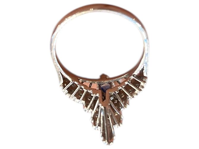 Autre Marque Tiara-Ring aus 18K Weißgold - Ansicht 4