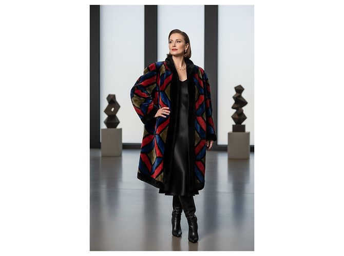 Christian Dior Multicolor Fur Coat (Frederic Castet '70s) - view 2