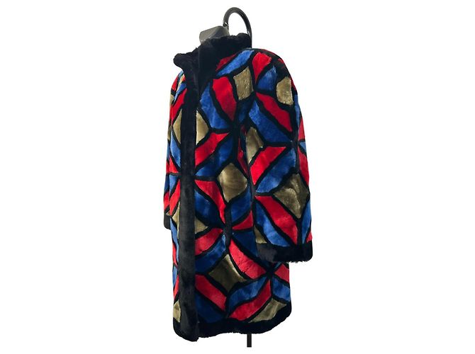 Christian Dior Multicolor Fur Coat (Frederic Castet '70s) - view 3