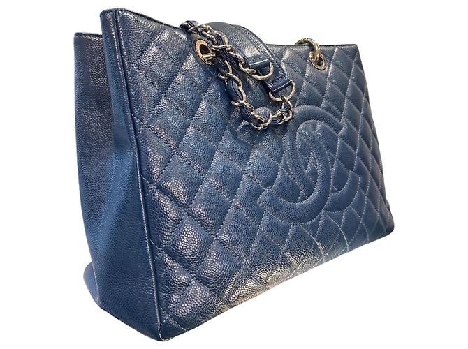 Timeless Borsa GST in caviar blu Chanel 2012 - vista 4