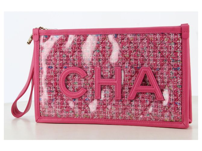 Clutch in tweed PVC Chanel 2019 - vista 3