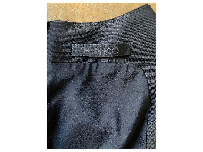Vestido ajustado negro sin mangas de dos materiales talla 34-36 Pinko - vista 6