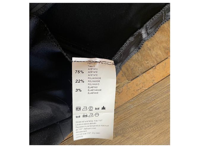 Vestido ajustado negro sin mangas de dos materiales talla 34-36 Pinko - vista 8