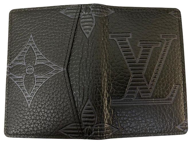 Organizer Portafoglio Organizzatore Monogram in Pelle Taurillon Shadow Nera Louis Vuitton - vista 3