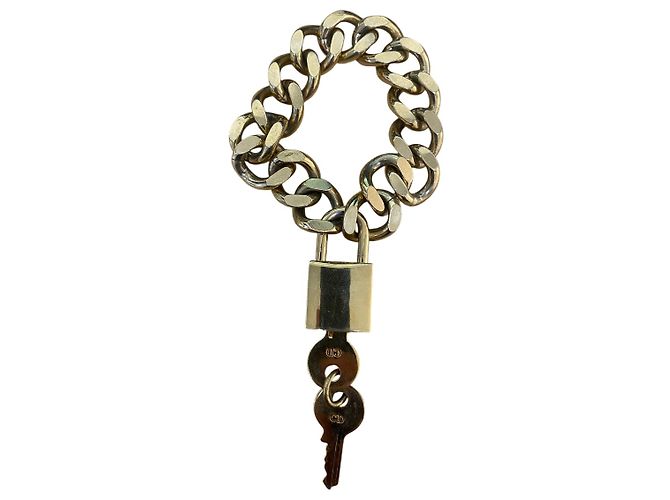 Bracciale Curb Chain Lock & Key Christian Dior (Couture Primavera 2001) - vista 3