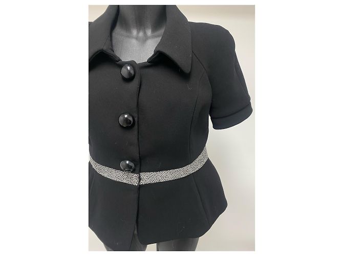 Top péplum negro Balenciaga (circa F/W2006 por Nicolas Ghesquière) - vista 4