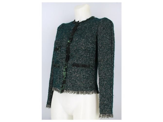 Dolce & Gabbana Giacca da completo in tweed khaki Dolce Gabbana - vista 2