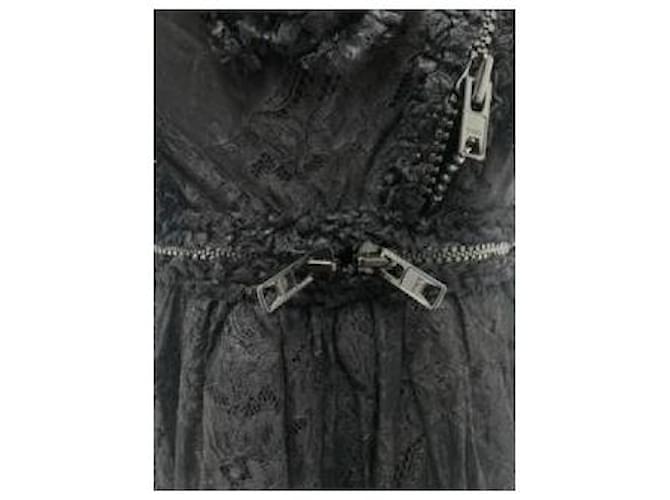 Abito in pizzo nero Givenchy con cerniere - vista 3