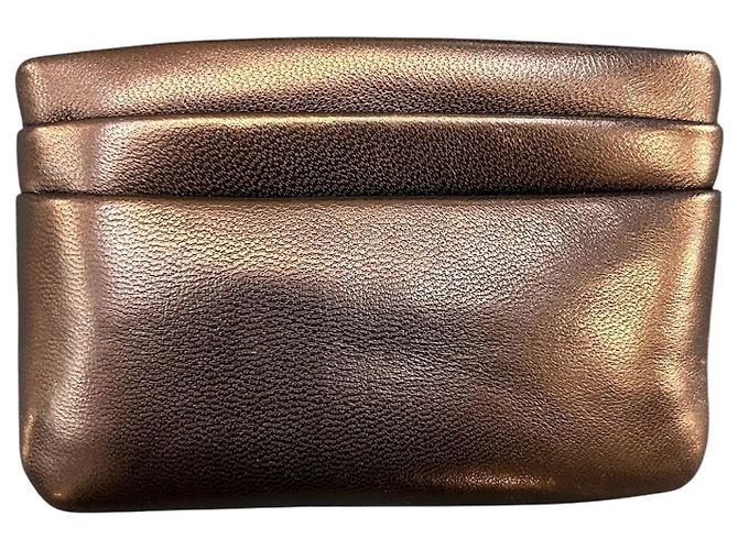 Portafoglio in pelle nera Saint Laurent con logo - vista 3