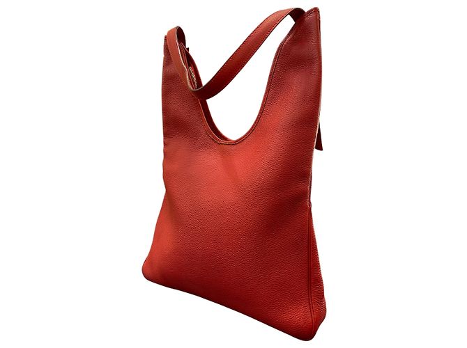 Borsa in pelle rossa Hermès - vista 2
