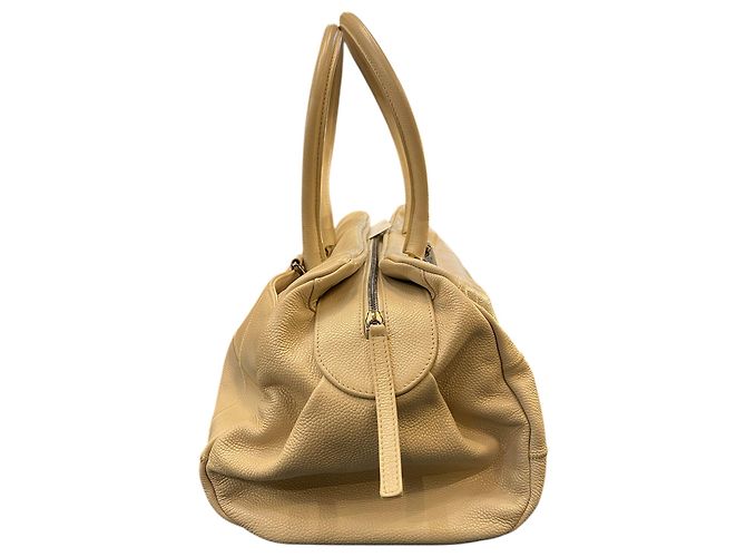 Timeless Borsa in pelle beige Chanel 2005 - vista 3