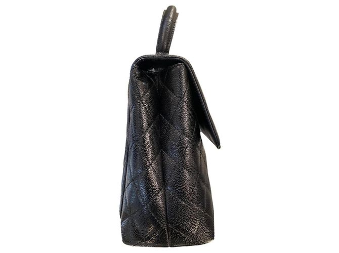 Timeless Chanel 2002 CC gesteppte Caviar Kelly Handtasche - Ansicht 3