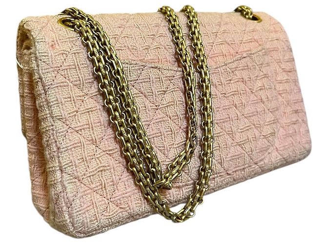 Borsa in tweed rosa Chanel 2017 - vista 3