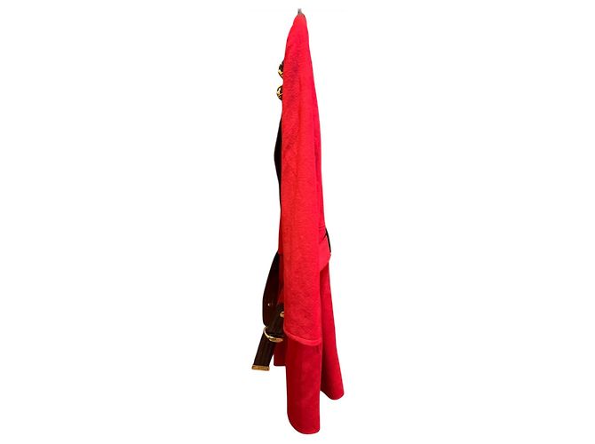 Cappotto lungo in lana rosso e oro Gucci - vista 2